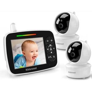 Kidsneed SM935A Digital Wireless Video Baby Monitor 3.5" Color Screen 2 Cameras